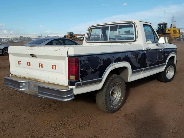 1FTCF10F2DPB11894 - 1983 FORD F100 TWO TONE photo 4