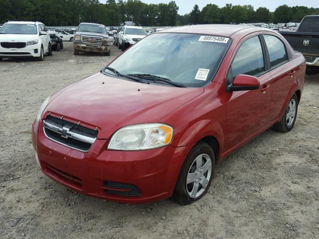 KL1TD5DE9BB198290 - 2011 CHEVROLET AVEO LS RED photo 2