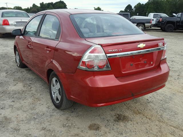 KL1TD5DE9BB198290 - 2011 CHEVROLET AVEO LS RED photo 3