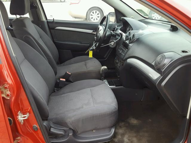 KL1TD5DE9BB198290 - 2011 CHEVROLET AVEO LS RED photo 5