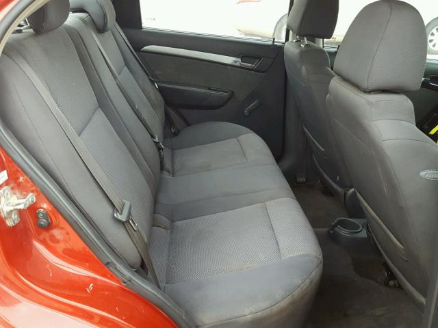 KL1TD5DE9BB198290 - 2011 CHEVROLET AVEO LS RED photo 6