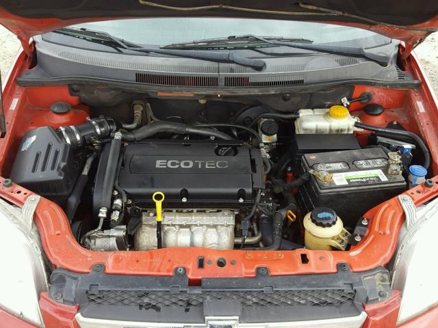 KL1TD5DE9BB198290 - 2011 CHEVROLET AVEO LS RED photo 7