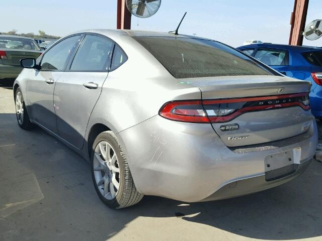 1C3CDFBB6ED719941 - 2014 DODGE DART SXT GRAY photo 3