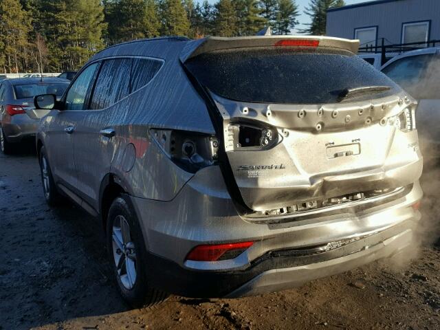 5XYZUDLB7JG514116 - 2018 HYUNDAI SANTA FE S GRAY photo 3