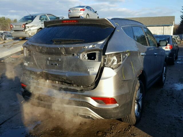 5XYZUDLB7JG514116 - 2018 HYUNDAI SANTA FE S GRAY photo 4