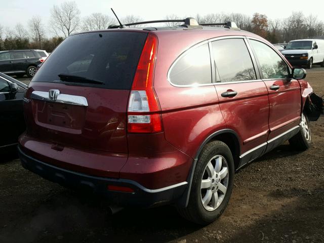 3CZRE48569G700799 - 2009 HONDA CR-V EX MAROON photo 4