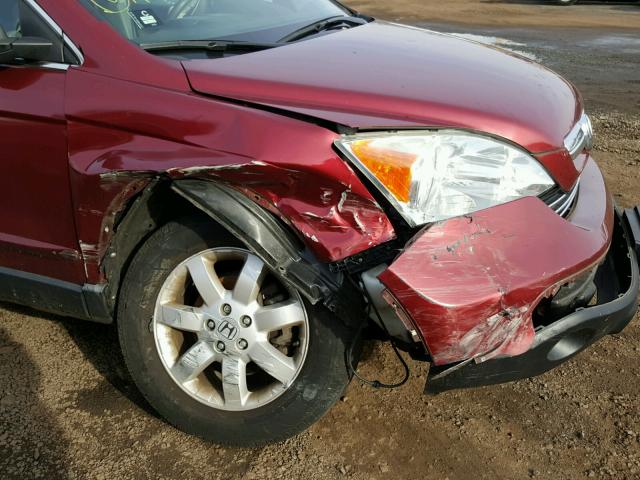 3CZRE48569G700799 - 2009 HONDA CR-V EX MAROON photo 9