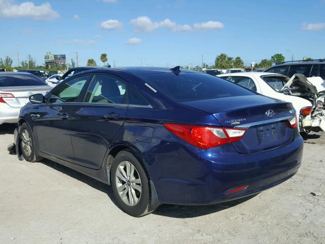 5NPEB4AC0CH413883 - 2012 HYUNDAI SONATA GLS BLUE photo 3