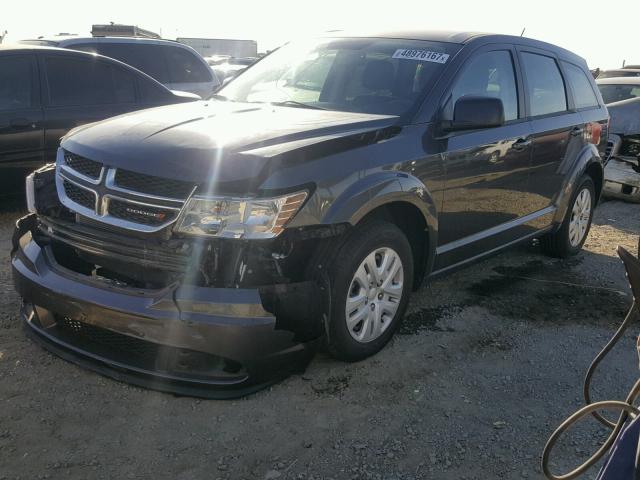 3C4PDCAB8ET235275 - 2014 DODGE JOURNEY SE GRAY photo 2