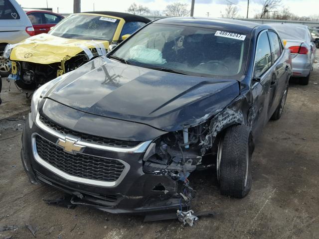 1G11C5SLXEF257504 - 2014 CHEVROLET MALIBU 1LT BLACK photo 2