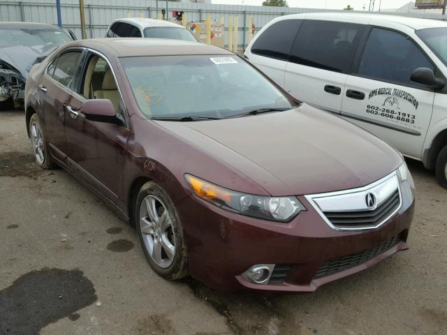 JH4CU2F49CC012009 - 2012 ACURA TSX MAROON photo 1