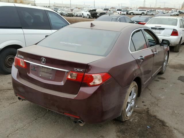 JH4CU2F49CC012009 - 2012 ACURA TSX MAROON photo 4