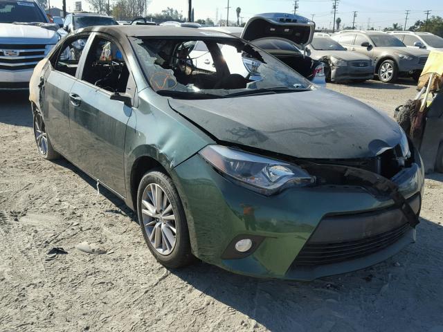 5YFBURHE4EP107728 - 2014 TOYOTA COROLLA L GREEN photo 1