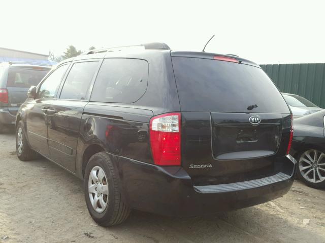 KNDMG4C37A6344515 - 2010 KIA SEDONA LX BLACK photo 3