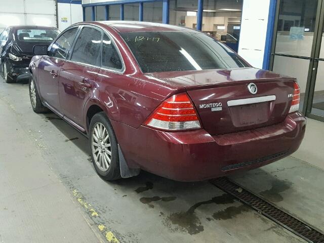 1MEHM43166G613628 - 2006 MERCURY MONTEGO PR MAROON photo 3