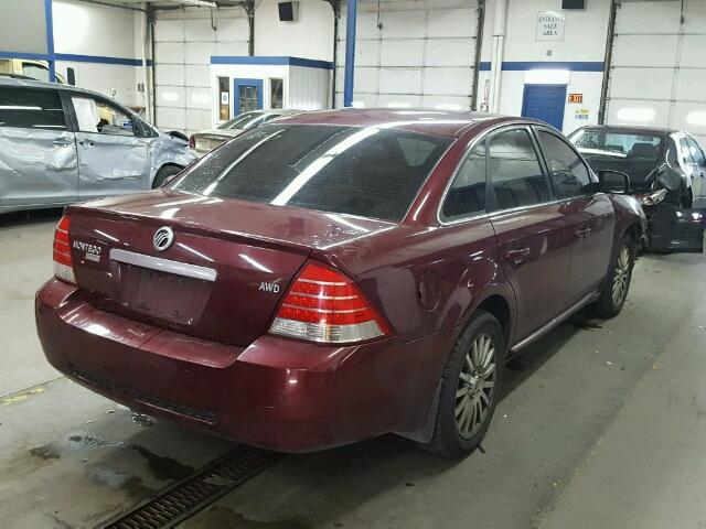 1MEHM43166G613628 - 2006 MERCURY MONTEGO PR MAROON photo 4