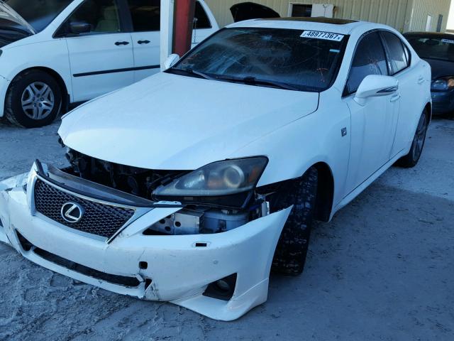 JTHBE5C22B5026396 - 2011 LEXUS IS 350 WHITE photo 2