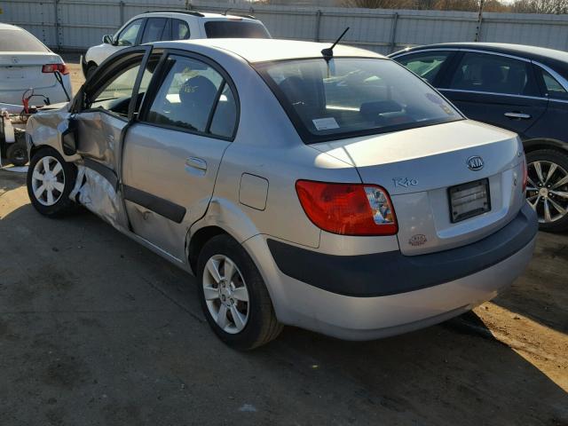 KNADE123076261066 - 2007 KIA RIO BASE SILVER photo 3