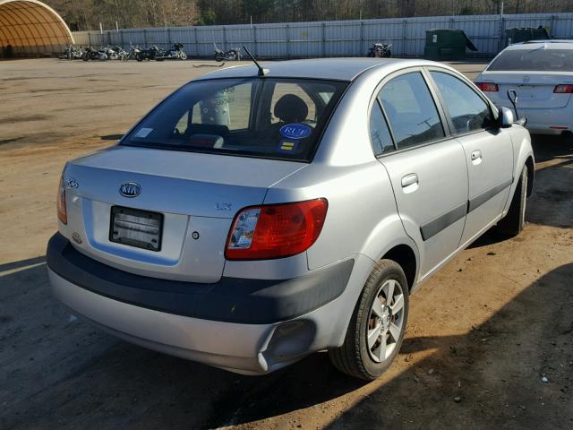 KNADE123076261066 - 2007 KIA RIO BASE SILVER photo 4