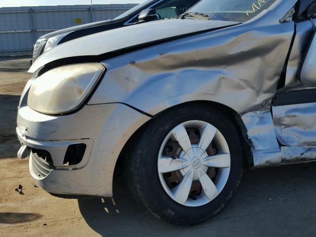 KNADE123076261066 - 2007 KIA RIO BASE SILVER photo 9