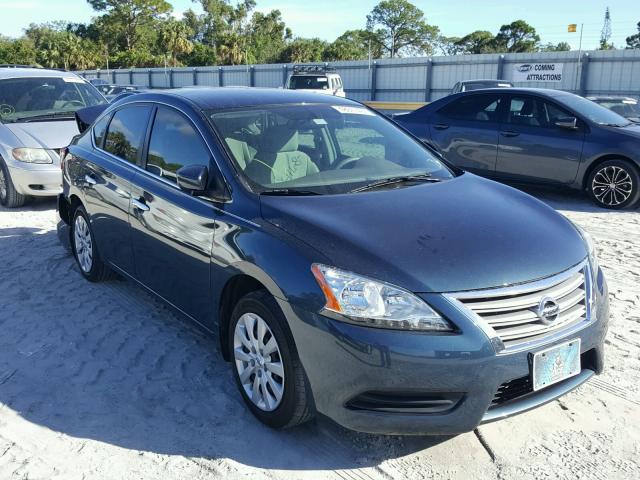 3N1AB7AP1DL795882 - 2013 NISSAN SENTRA S BLUE photo 1