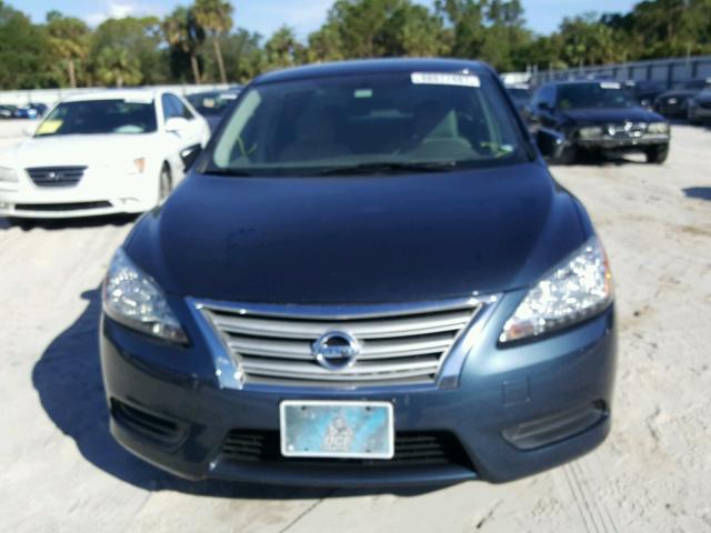 3N1AB7AP1DL795882 - 2013 NISSAN SENTRA S BLUE photo 9