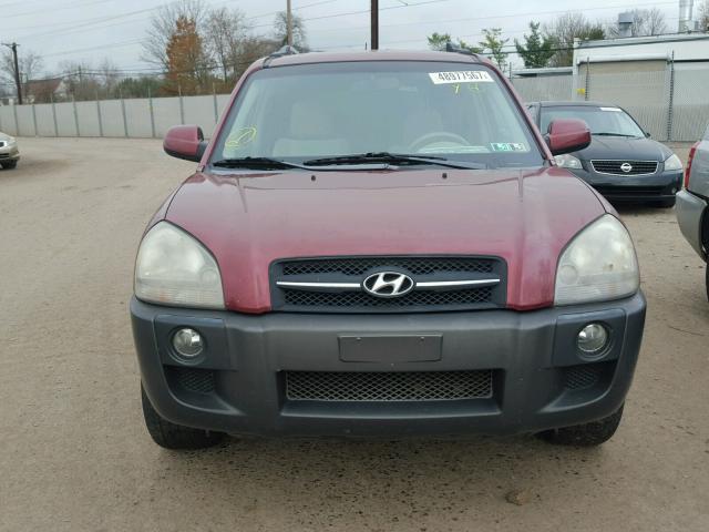 KM8JN72D85U150321 - 2005 HYUNDAI TUCSON GLS BURGUNDY photo 9