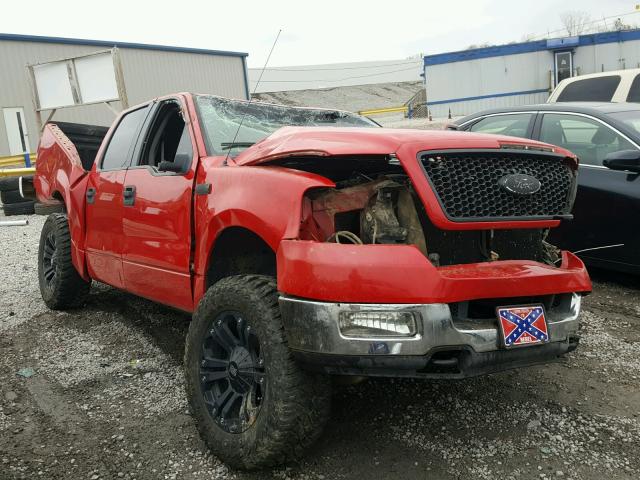 1FTRW14W25KB89630 - 2005 FORD F150 SUPER RED photo 1