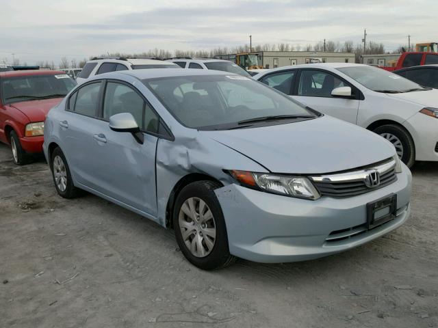 19XFB2F51CE043633 - 2012 HONDA CIVIC LX BLUE photo 1