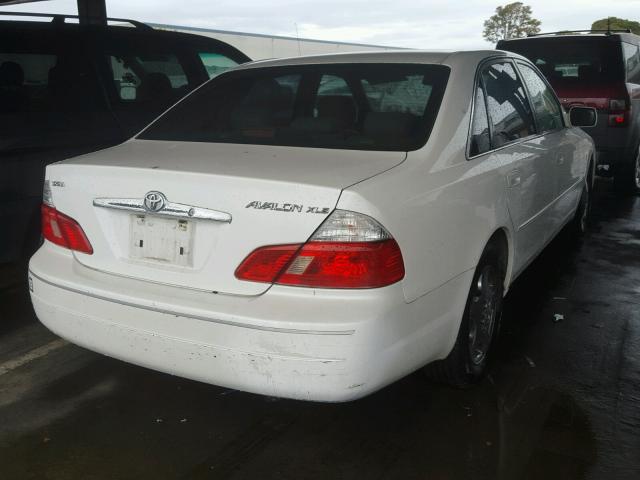 4T1BF28B73U267802 - 2003 TOYOTA AVALON XL WHITE photo 4