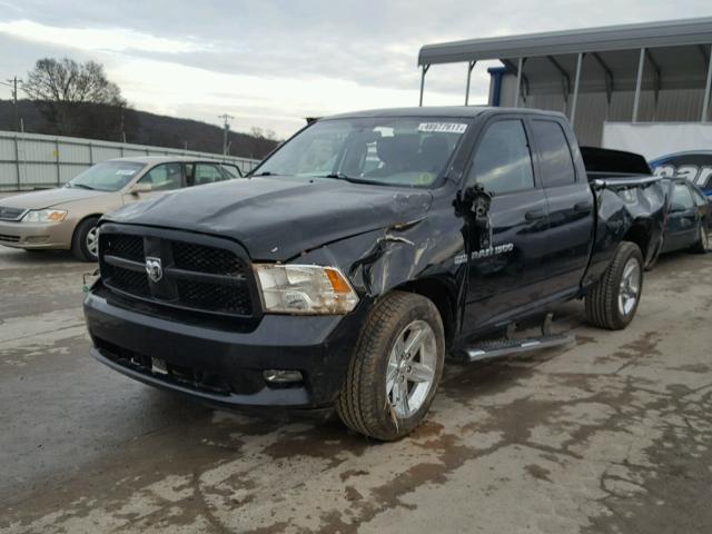 1C6RD7FT0CS343428 - 2012 DODGE RAM 1500 S BLACK photo 2