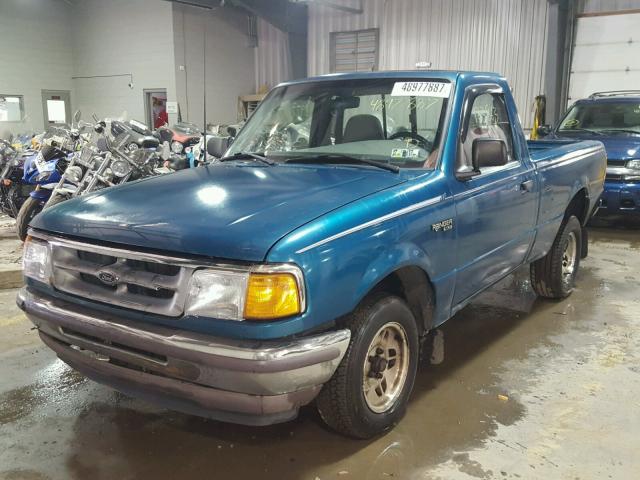 1FTCR10X7TUD87410 - 1996 FORD RANGER GREEN photo 2