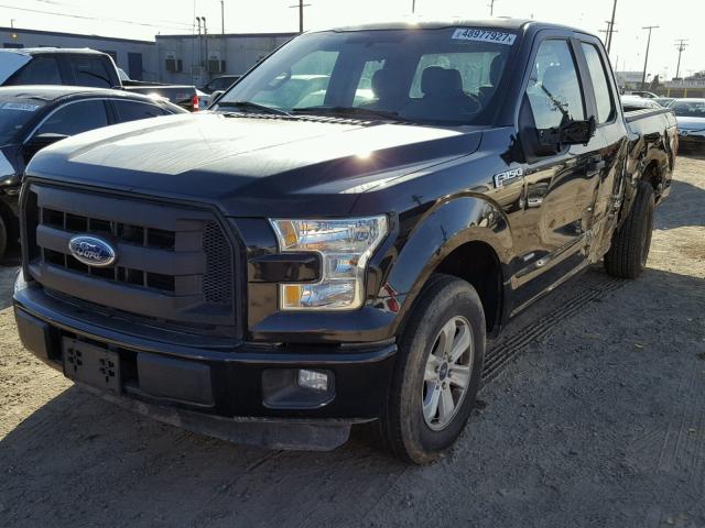 1FTEX1CP8FKD60579 - 2015 FORD F150 SUPER BLACK photo 2