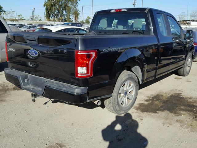 1FTEX1CP8FKD60579 - 2015 FORD F150 SUPER BLACK photo 4