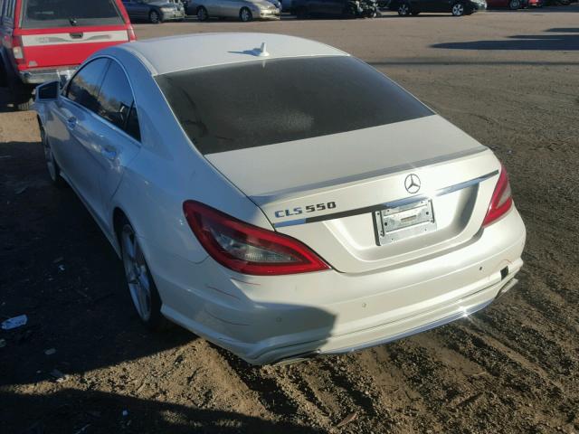 WDDLJ7DB4EA119384 - 2014 MERCEDES-BENZ CLS 550 WHITE photo 3