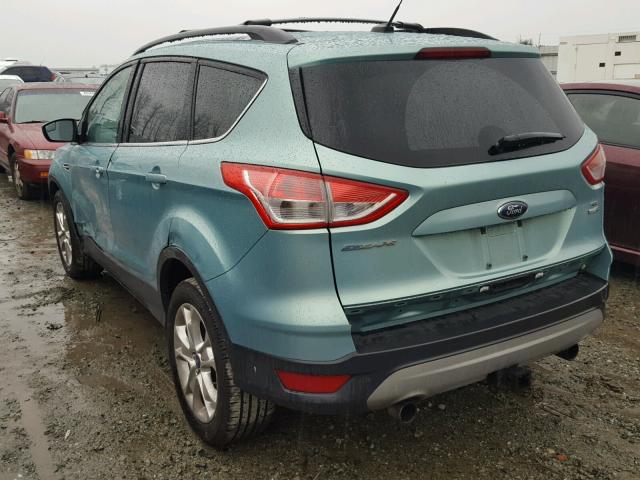 1FMCU9G9XDUB70953 - 2013 FORD ESCAPE SE TURQUOISE photo 3