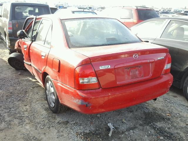 JM1BJ2227Y0282066 - 2000 MAZDA PROTEGE DX RED photo 3