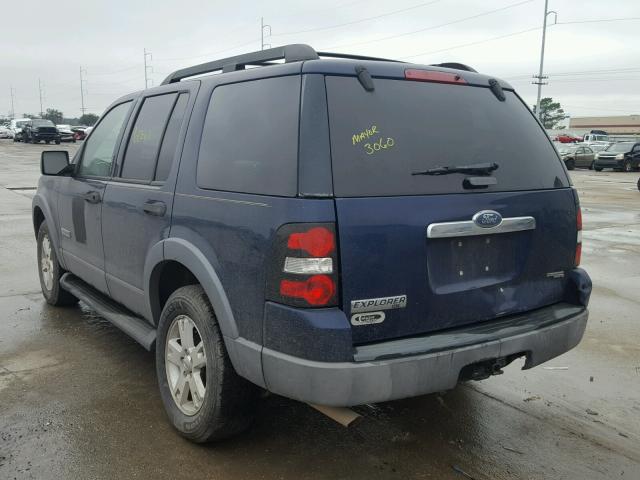 1FMEU63E36ZA28198 - 2006 FORD EXPLORER X BLUE photo 3