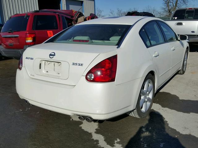 1N4BA41E24C837902 - 2004 NISSAN MAXIMA SE WHITE photo 4