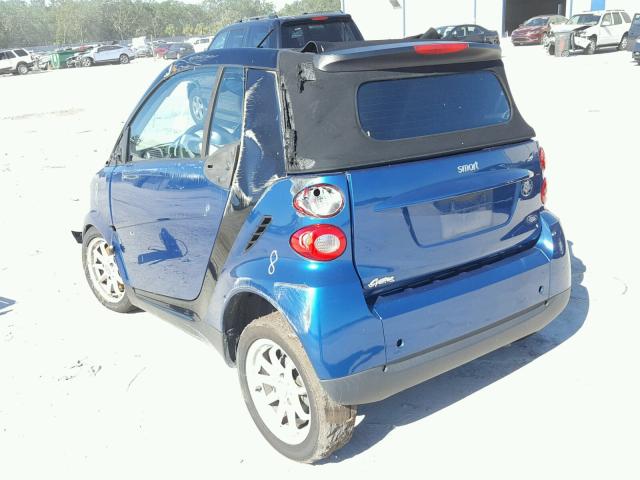 WMEEK31X18K125720 - 2008 SMART FORTWO PAS 蓝色 照片 3