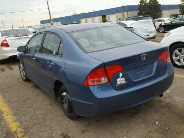 1HGFA16867L083812 - 2007 HONDA CIVIC EX BLUE photo 3