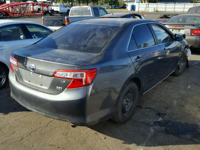 4T1BD1FK0CU045993 - 2012 TOYOTA CAMRY HYBR GRAY photo 4