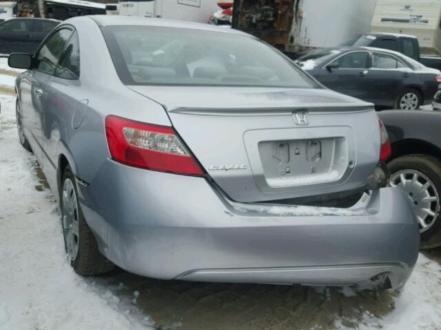 2HGFG1B63AH536565 - 2010 HONDA CIVIC LX SILVER photo 3