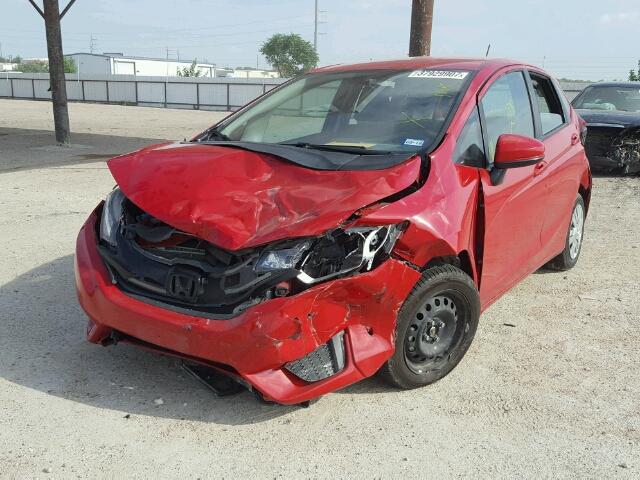 3HGGK5H54FM706191 - 2015 HONDA FIT LX RED photo 2