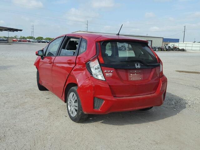 3HGGK5H54FM706191 - 2015 HONDA FIT LX RED photo 3