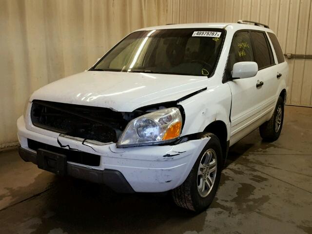 5FNYF18405B020627 - 2005 HONDA PILOT EX WHITE photo 2