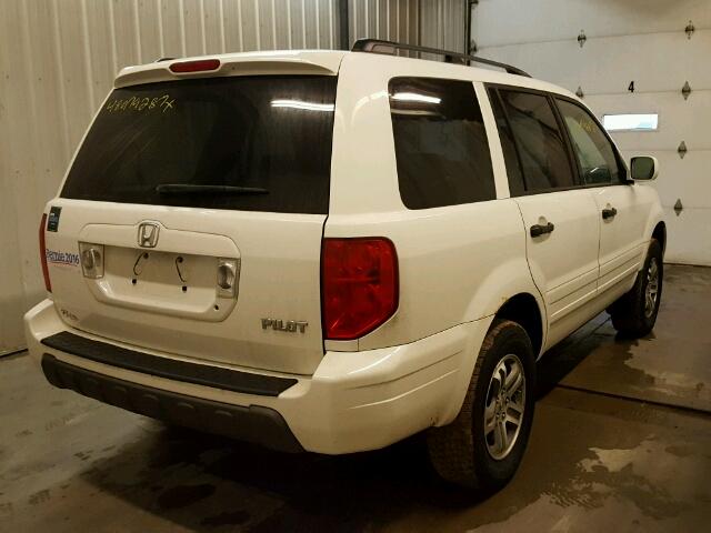 5FNYF18405B020627 - 2005 HONDA PILOT EX WHITE photo 4