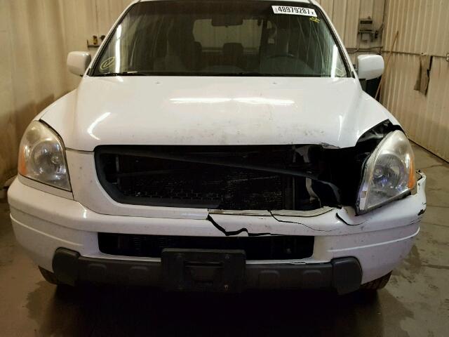 5FNYF18405B020627 - 2005 HONDA PILOT EX WHITE photo 9