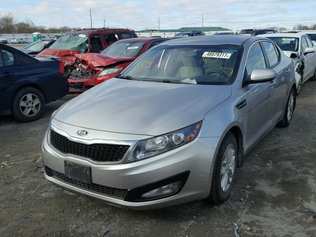 KNAGM4A77D5442320 - 2013 KIA OPTIMA LX SILVER photo 2