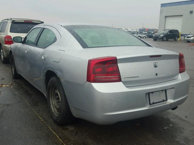 2B3KA43G67H739502 - 2007 DODGE CHARGER SE SILVER photo 3